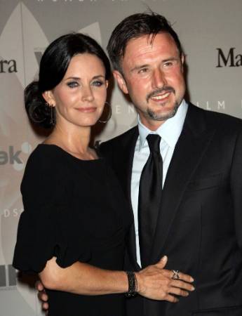 Courteney Bass Cox and her ex husband